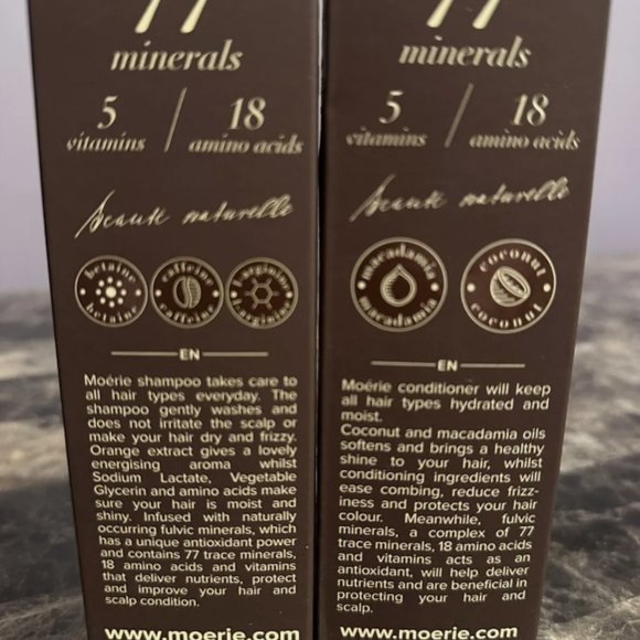 Moerie Mineral Shampoo + Conditioner Hair Growth Set - Reverse Hair Loss - Vegan - Picture 3 of 9